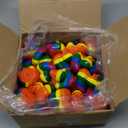 DEEKIN Rainbow Rubber Ducks Bulk Mini Cruise Rubber Duckies Set Bathtub Ducky Decorations for Rainbow Colorful Birthday LGBT Party Favors Gift(48 Pcs)