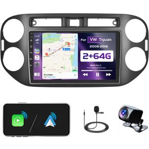 Roinvou 2+64G Radio for VW Tiguan 2006-2016 Android 13 Car Stereo Wireless Carplay, 9 inch Touch Screen for VW Tiguan Android Auto + Backup Camera