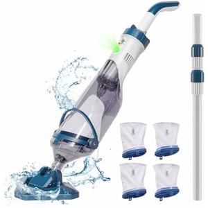 Enhulk Rechargeable Handheld Cordless Pool Vacuum for Above Ground Pool and Inground Pool(2025 Upgraded),60-Minute Runtime,Powerful Suction up to 18.5 gallons/min, Efficient Leaf and Debris Removal