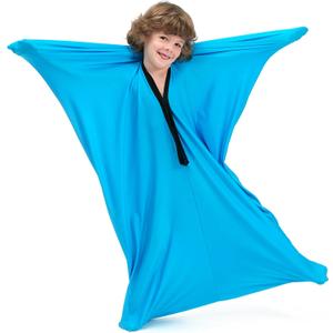 SANHO Sensory Sock Body Sock,Small,3-5 Years, 40" H x 27" W,Good for Height:30"-41",Perfect for Children with Sensory Processing Disorder,Updated Version,Bright Blue