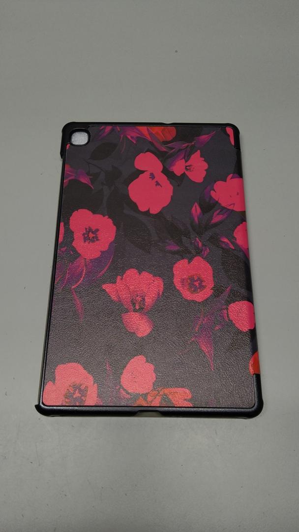 Berkin Arts Samsung Galaxy Compatible with Tab S6 Lite Case 10.4 Inch Model SM-P610/P613/P615/P619Tri-Fold Stand Cover Art Neon Floral Pattern Dark Flower Pattern