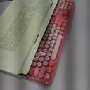 Wireless Keyboard and Mouse Combo, 2.4GHz Colorful Keyboard for Office Computer PC Desktops Laptop (104 Keys-Rose Pink)