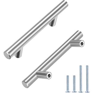 HBL' 30 Pack | 3 Inch Center to Center Brushed Nickel Cabinet Pulls Kitchen Cabinet Handles,Made of Stainless Steel,Ideal for Cabinet,Drawer,Cupboard and Wardrobe,  5-Inch Length (3-Inch Hole Center), Brushed Nickel, 30