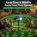 2026 Upgraded Sonic Fortress Pro Deer Repellent Device,Solar Ultrasonic Animal Repellent with Motion Sensor&Flash Light-IP65 Waterproof Raccoon Fortress Pro for Squirrel,Cat-Garden&Yard 2Pack