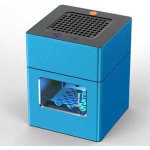 Aluminum Housing Smokeless Ashtray, Multifunctional 3 in 1 Smoke Ashtray with Lighter & USB Rechargeable, HEPA Filter, Home or Office (Blue)