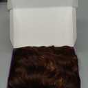 Bob Wavy Wigs for Women Reddish Caramel Brown Short Curly Hair Wig with Bangs Shoulder Length Style Synthetic Realistic Heat Resistant Wig for Everyday Hairstyle 16 Inch