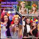 Zeyune Mexican Flower Headband Fiesta Rose Flower Crown Costume Mexican Headpiece for Women Party Cosplay Halloween(Classic Color,8pcs)