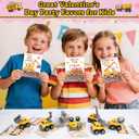 Valentines Day Gifts for Kids, 24Pack Construction Vehicles Toys Valentines Cards Bulk Valentine Exchange Cards Novelty Toys for Boys Girls Toddlers Class Classroom School Party Favor