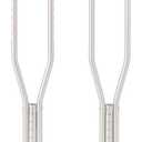 Medline Lightweight Aluminum Red Dot Crutches, for Patients 4652 Tall, Walking Aid for Kids, Adults & Seniors, 300 lbs. Weight Capacity