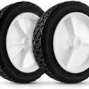 72-107 Wheels Replaces for Oregon, 7 Inch Universal Wheels Tires 9611 Fits for Lawn Mower, BBQ Grills, Radio Flyer Wagon, Hand Truck, Utility Cart, 2 Pack