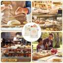 2-Pack Beeswax Bread Bag for Sourdough, Reusable XL Cotton Bread Bag for Homemade Bread, Sourdough Bag, Beeswax Bag with Date Tracker, Sourdough Bread Storage for Freshness, 17x13in (Orange)