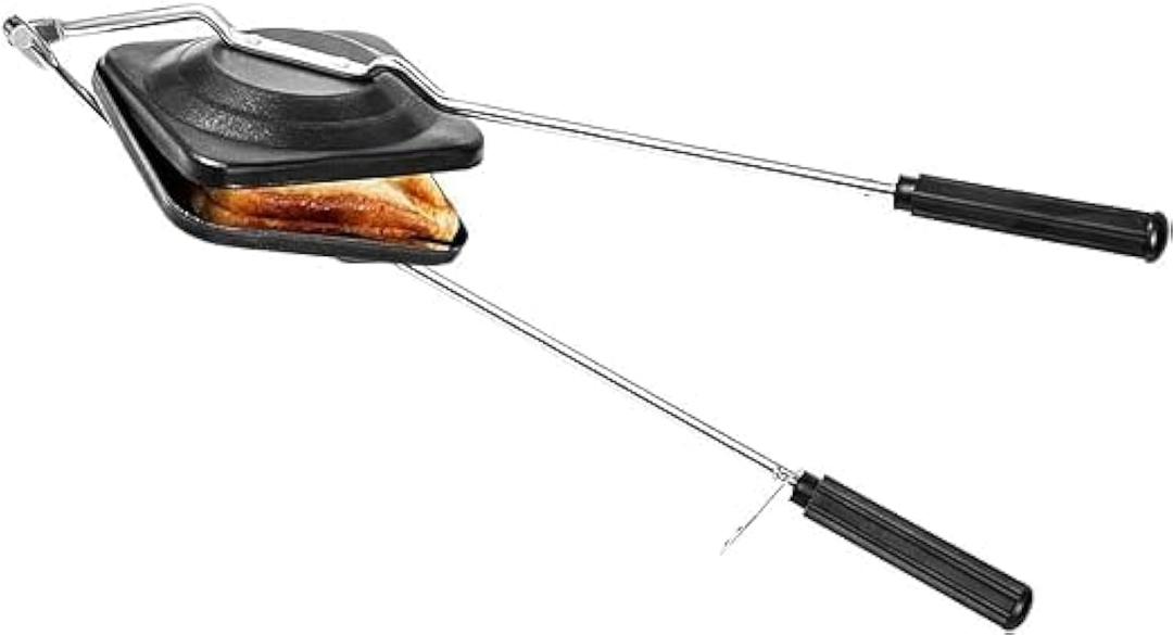 Non-Stick Aluminum Gas Sandwich Maker & Grill Toaster - Black