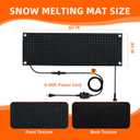 20 x 60 Inch Snow Melting Mats,Upgraded Heated Mat Anti-Slip Electric Snow Outdoor Winter Ice Heated Rubber Mat for Walkways/Driveways/Floor