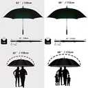 Golf Umbrella Large 62 Inch, Extra Large Oversize Double Canopy Vented Windproof Waterproof Umbrella, Automatic Open Golf Umbrella for Men and Women and Family. 