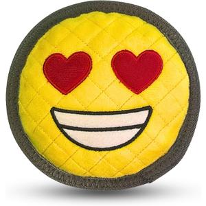 Durable Big Smile Valentines Emoji Squeaky Dog Toy for Aggressive Chewers, Tough Aggressive Dog Chew Toy, Chewer Dog Toy for Puppy, Small, and Medium Dogs