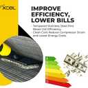 FinXCEL HVAC Coil Cleaning Brush | ACME Pole Compatible | 135 Angled Pins | DIY Tool for Tight A/C Coil Spaces | Chemical-Free | Pole Not Included