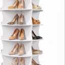 Kitsure Shoe Rack for Ehtryway, 7-Tier Rotating Shoe Rack Tower, White
Space-Saving Shoe Storage for Entryway, Closet, Bedroom, 360° Revolving Display & Storage Solution, Lazy Susan, Space-Saving
