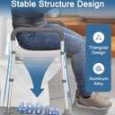 Toilet Seat Riser for Seniors, FSA HSA Eligible Raised Toilet Seat with Handles, Adjustable Height & Width, 400lb Handicap Elevated Toilet Seat, Fit Any Toilet (Grey)