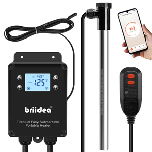 Briidea WiFi Smart Immersion Water Heater, 120V 1500W Portable Fast Heating Rod, APP Remote Control, Alexa & Google Assistant Supported, AntiCorrosion Design