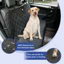 ALLANSING Back Seat Cover for Large SUVs/Trucks Rear Split Bench - Heavy-Duty 900D Waterproof Non-Slip Car Seat Protector for Messy Kids & Drooling Dogs, Easy Clean(Black)
