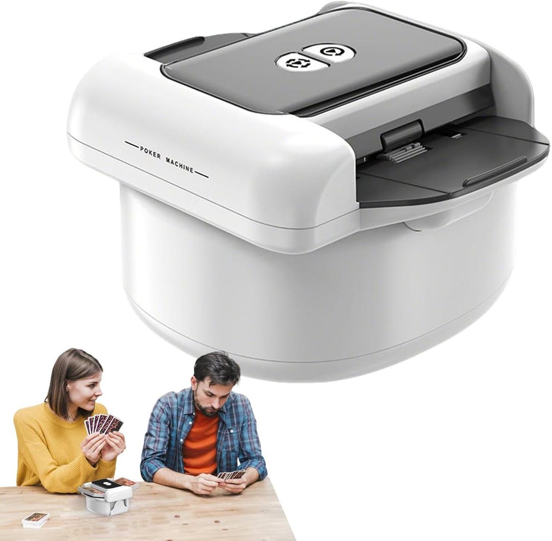 Quiet Auto Card Shuffler - Two Mode Electric Playing Card Machine | Silent Shuffling Tool for Poker, Blackjack, Home Games, Parties, Travel, Playroom, Family Entertainment, casiino Nights