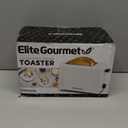 Elite Gourmet ECT-1027# Cool Touch Toaster, 7 Toast Settings Cancel Functions, Slide Out Crumb Tray, Extra Wide 1.5" Slots for Bagels Waffles Specialty Breads, Puff Pastry, Snacks, White