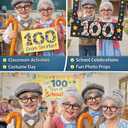 Old Man Costume 1920s Accessories  100 Days of School Set  Grandpa Halloween Dress Up (Gray)