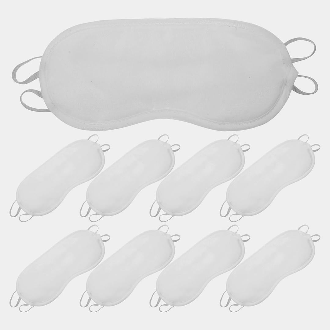 Beavorty Disposable Eye Masks 20 Pack Breathable Polyester Sleeping Eye Covers for Stress Relief Travel Naps Light Blocking and Surface