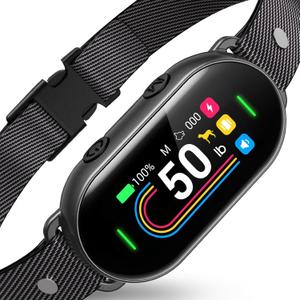 Smart Dog Bark Collar - for Small Medium Large Dogs 10-100lbs, Automatic Dog Training Collar to Decrease Barking, Anti Barking Device with 4 Training Modes, More 8 Sensitivity Levels, Black
