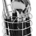 Gibson 53441.16 Sensations Stainless Steel 16-Piece Flatware Set Black