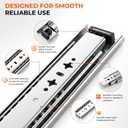 4 x 30 Inch Heavy Duty Drawer Slides, 250 lb Full Extension, Side Mount