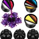 Baderke 6 Pieces Pour Painting Supplies Split Cups for Paint Pouring Acrylic Silicone Resin Flower Acrylic Leaky Fluid Mixing Cups 3/4/5 Channels Dividers Art Accessories Crafts DIY Drawing Tools