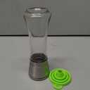 M JINEMEI Salt and Pepper Grinder Tall Size - Black Pepper, Herb Shakers Mill Refillable Manual - Stainless Steel Lid - Adjustable Coarseness - Glass Material- Fits in Home, Kitchen, Barbecue (7.5H-1 Pack)