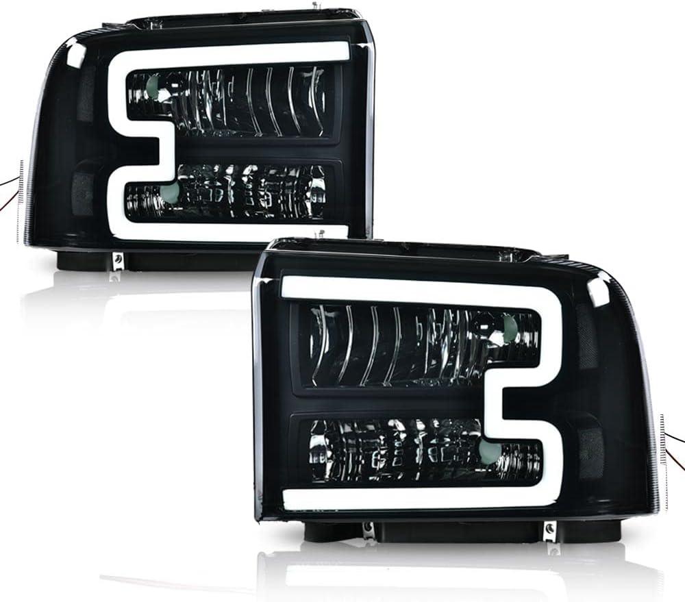 PIT66 LED Pair Headlights Fit 2005-2007 F250-F550, 05 Excursion