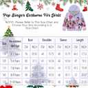 Pop Singer Costume for Girls, 3D Printed Hooded Sweatshirt, Kids Casual Novelty Hoody Long Sleeve Zipper Jacket (4T, Purple)