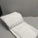 LOCHAS Luxury Bathroom Rug Shaggy Bath Mat 24 x 70 Inch, Washable Non Slip Bath Rugs for Bathroom Shower, Soft Plush Chenille Absorbent Carpets Mats, White