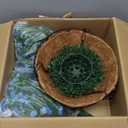 BCBLF Artificial Hanging Flowers Basket, 12 UVResistant Bundles of Realistic Fake Flowers, Faux Plants for Outdoor Decor, Home, Garden, Porch, Patio, Spring & Summer Decorations, Blue