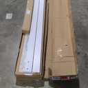 EaseLife 28"x 84" (Double 14" x 84") Bifold Barn Door, Bifold Sliding Barn Door with Hardware Kit, Solid MDF Wood Slab Covered with Water-Proof PVC Surface, Frosted Glass Panel, Assembly Required