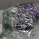 3 Set Artificial Cemetery Flowers for Grave,Headstone Flower Saddle with 2 Memorial Rose Bouquets with Vases for Grave Tombstone Decorations(Purple)