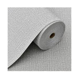 Kmiles Light Gray 3D Foam Cotton Peel and Stick Wallpaper Texture Length 19.7" Width 393" Per Roll, Waterproof Removable Self Adhesive Tenant Friendly