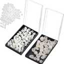 120 Pieces Fake Tooth Cap Crown Veneers Front Back Anterior and Molar Posterior Teeth with Thermal Beads Cap Filler for Teaching or DIY (50pcs Front and 70pcs Back)