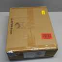 LELELINKY 3 Tier End Table,Record Player Stand with Storage Up to 100 Albums,Turntable Stand for Vinyl,Brown Records Shelf for Living Room Bedroom (Medium)