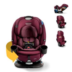 Graco Turn2 Me 3-in-1 Rotating Convertible Car Seat, London, Rear-Facing Rotation Only, Forward-Facing Mode, Highback Booster Up to 100 lbs, Adjustable Headrest & Harness, Steel Reinforced Frame, Manufacture Date 2026/03/11 