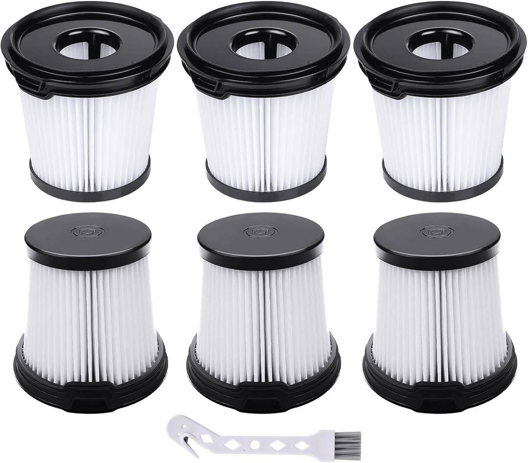 Leadaybetter 6 Packs HEPA Filters Replacement for Shark BU3521 BU3120 BU3520C IW1615 IW1111 IW1120 IW3511 IW3120 IW3615 IW3110C Detect Pro Lightweight Cordless Vacuum, Compare to Part XPRFIW1000