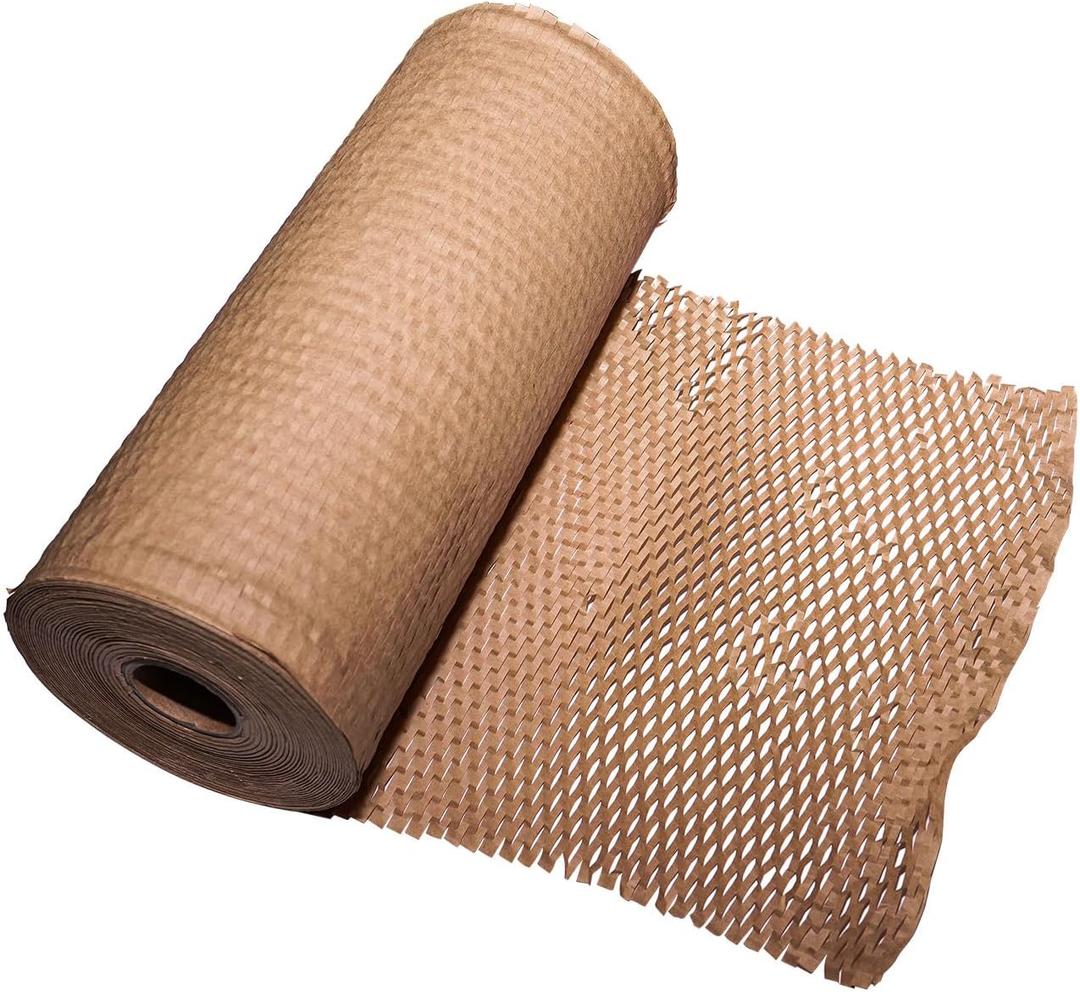 Honeycomb Packing Paper Wrap, 11 x328 Feet Eco-Friendly, Brown,1 Roll