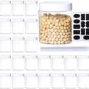 24Pack 8oz Plastic Jar Storage Container with White Lids Airtight Clear Wide-mouth Slime Storage Jars for Cosmetic Cream Light Clay