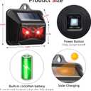 Solar Control Light Nocturnal Animal Repeller Outdoor Deterrent Devices Light Sensor Animal Repellent for Skunk Deer Coyote Fox Raccoon Cat Garden Yard Farm Chicken Coop (12, Black)