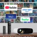 ELEPHAS Mini Projector for iphone, Portable Projector with Tripod, 1080P HD Outdoor Projector, Movie Projector Compatible with Android/iOS/Windows/TV Stick/HDMI/USB