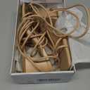 Shoe'N Tale Lace Up Heels for Women Ankle Strappy Gladiator High Heeled Sandals Chunky Block Heel Square Open Toe Criss Cross Dress Shoes Size 8