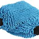 AIDEA Car Wash Mitt Microfiber-2PK, Scratch-Free& Lint-Free, Premium Chenille Microfiber Wash Mitt-Blue Regular Size (7.12''X10.14'')